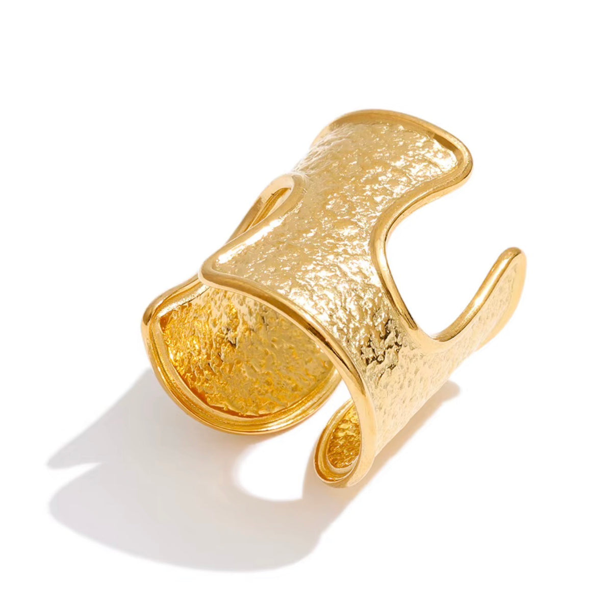 Textured Gold Statement Cuff