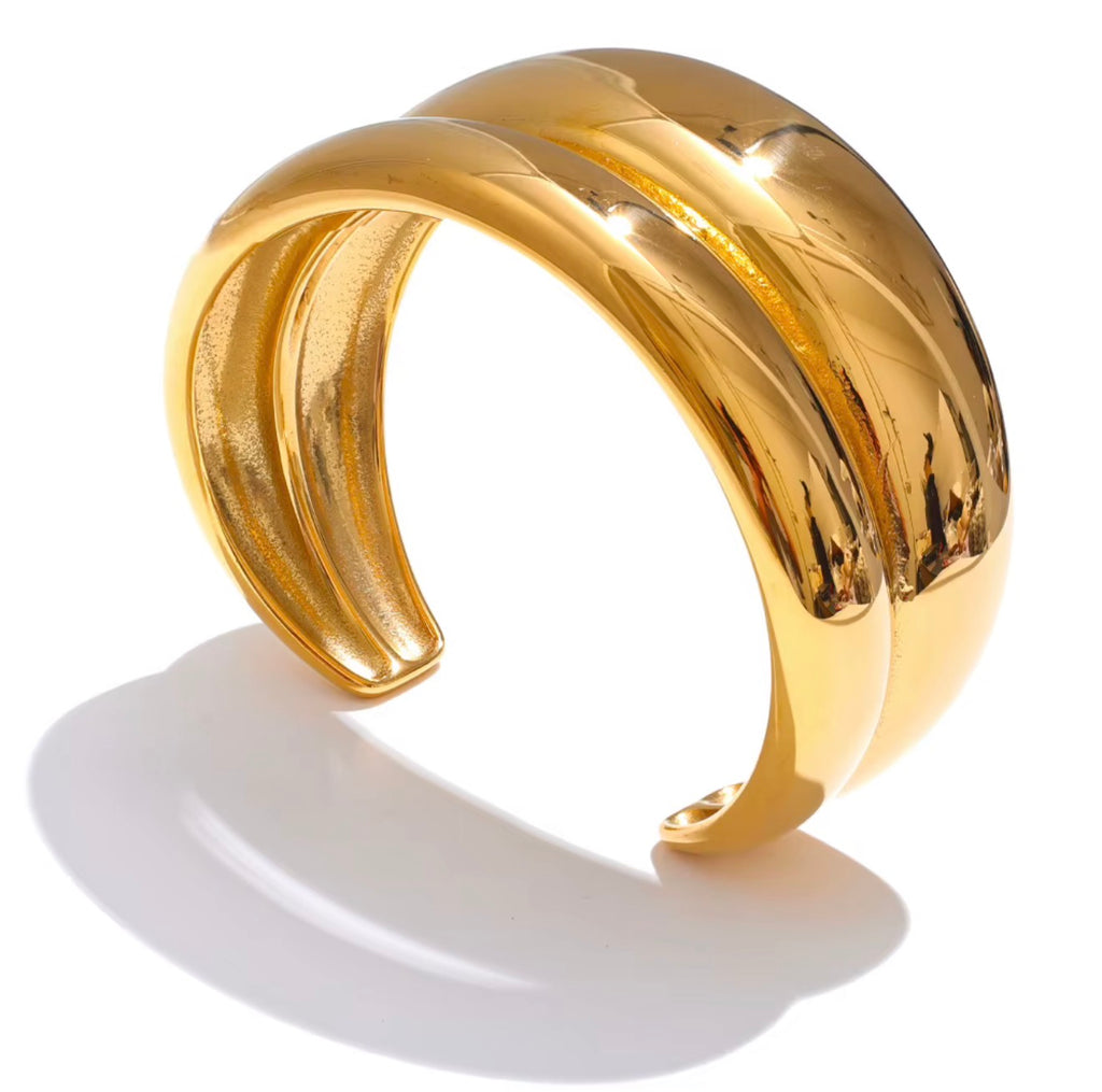 Chunky Gold Statement Bangle