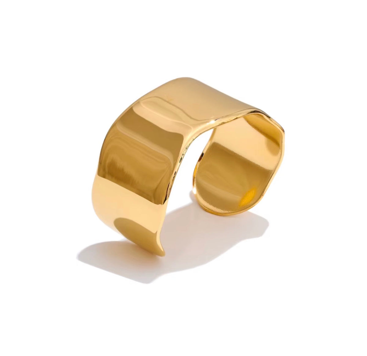 Smooth Gold Statement Cuff